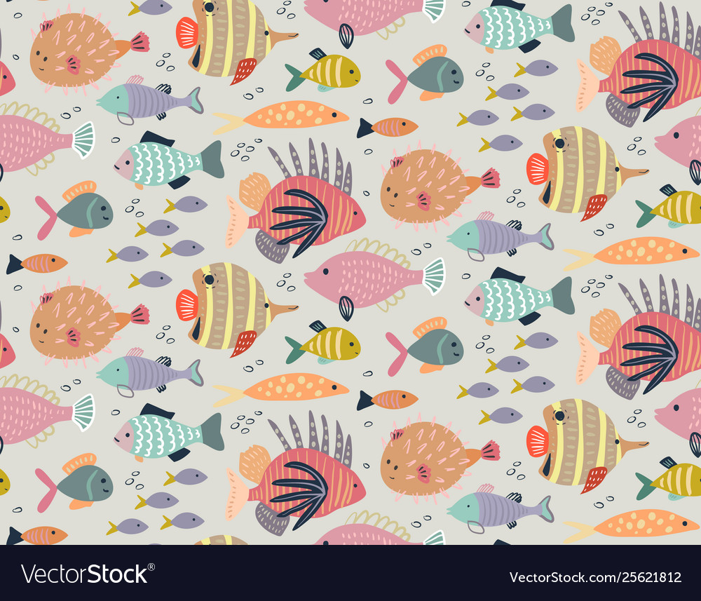 Seamless pattern with different colorful Vector Image