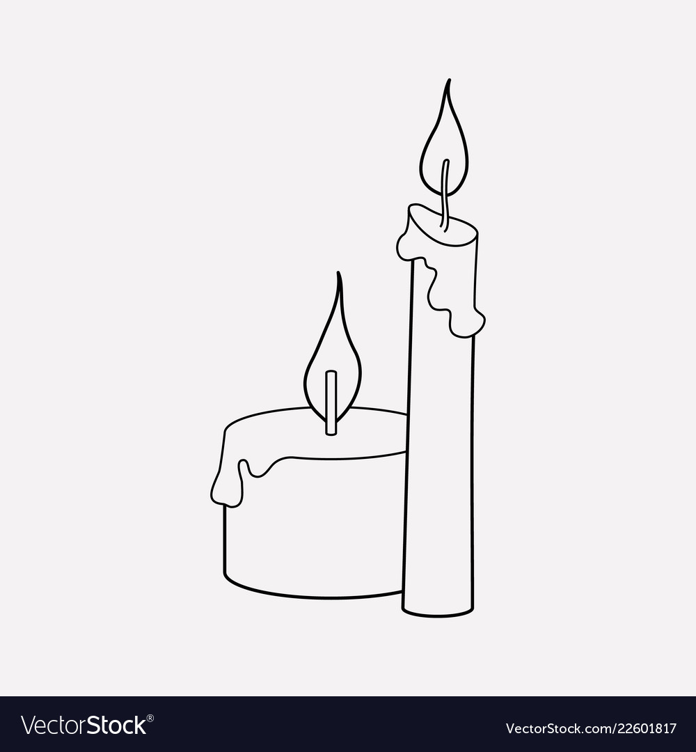 Candles icon line element of Royalty Free Vector Image