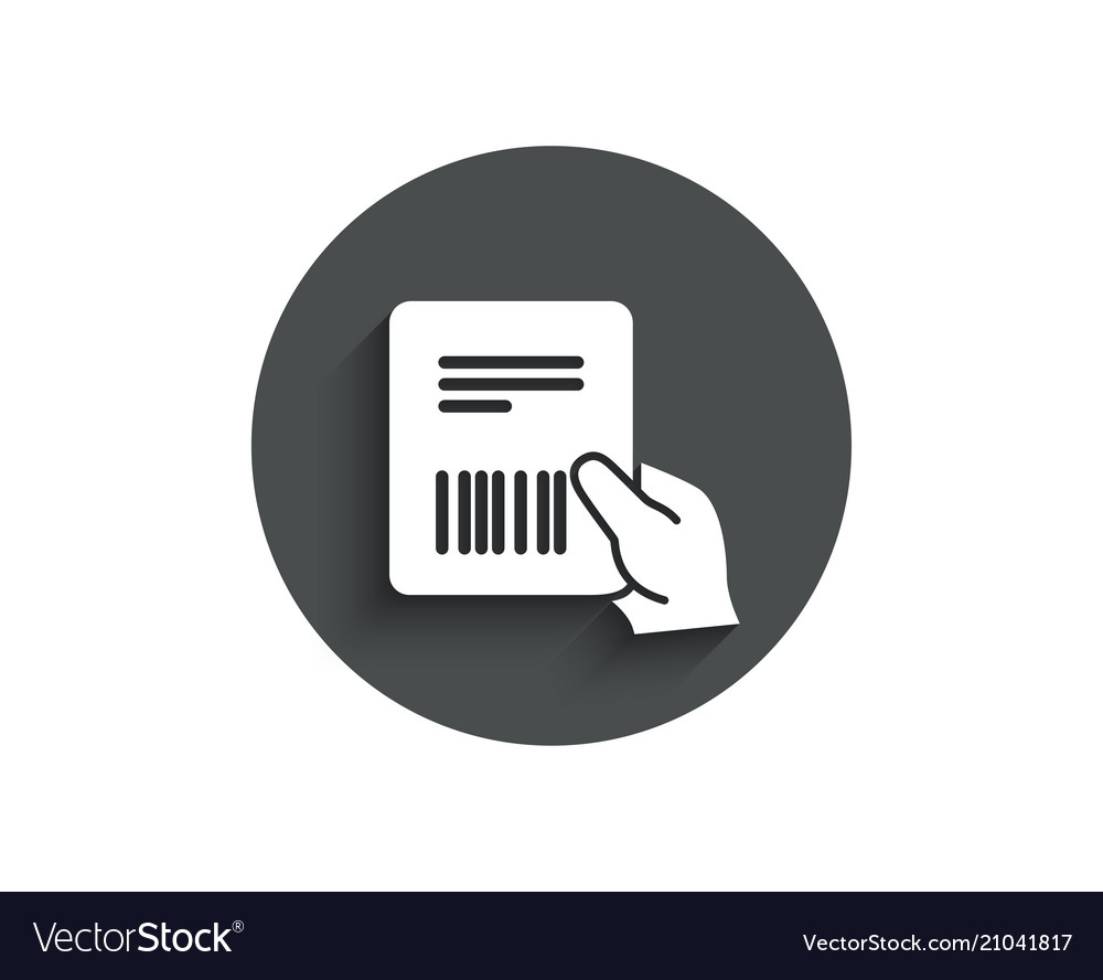 Parcel invoice simple icon delivery document