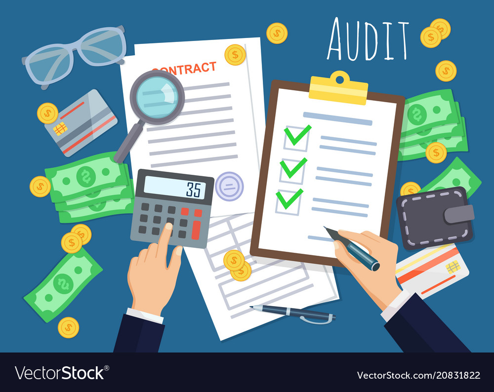 Business analyst financial data analysis Vector Image