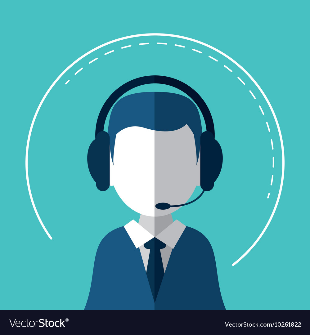 Call center technical service design Royalty Free Vector