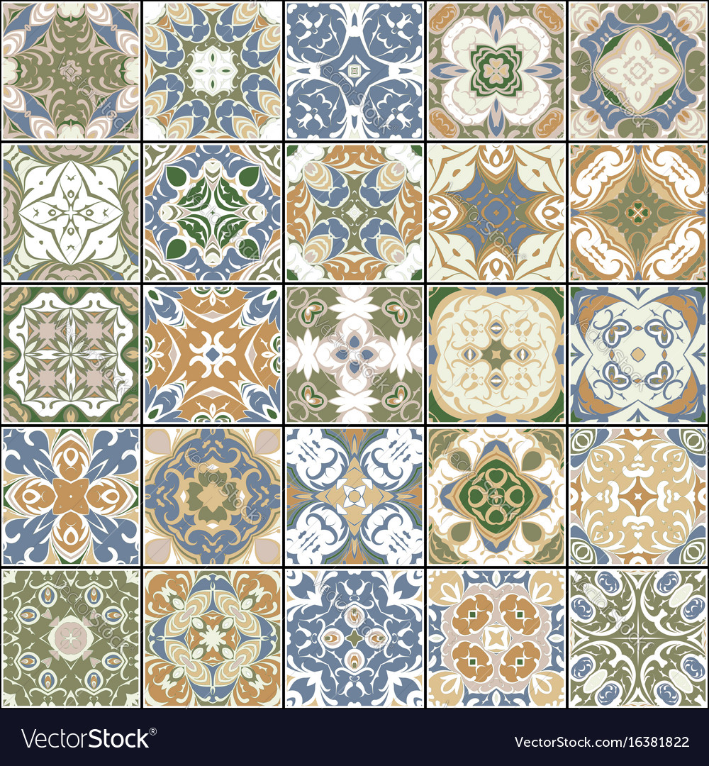 Collection Of Ceramic Tiles Royalty Free Vector Image Collection Of Ceramic Tiles Vector Image