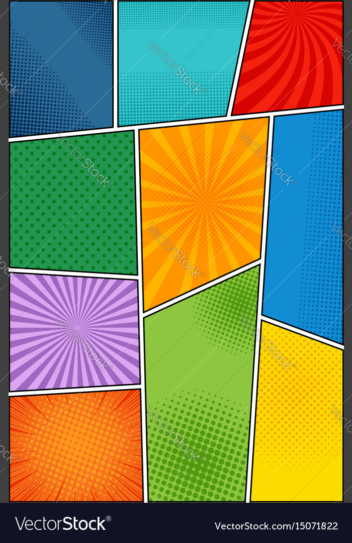 Comic book blank background Royalty Free Vector Image