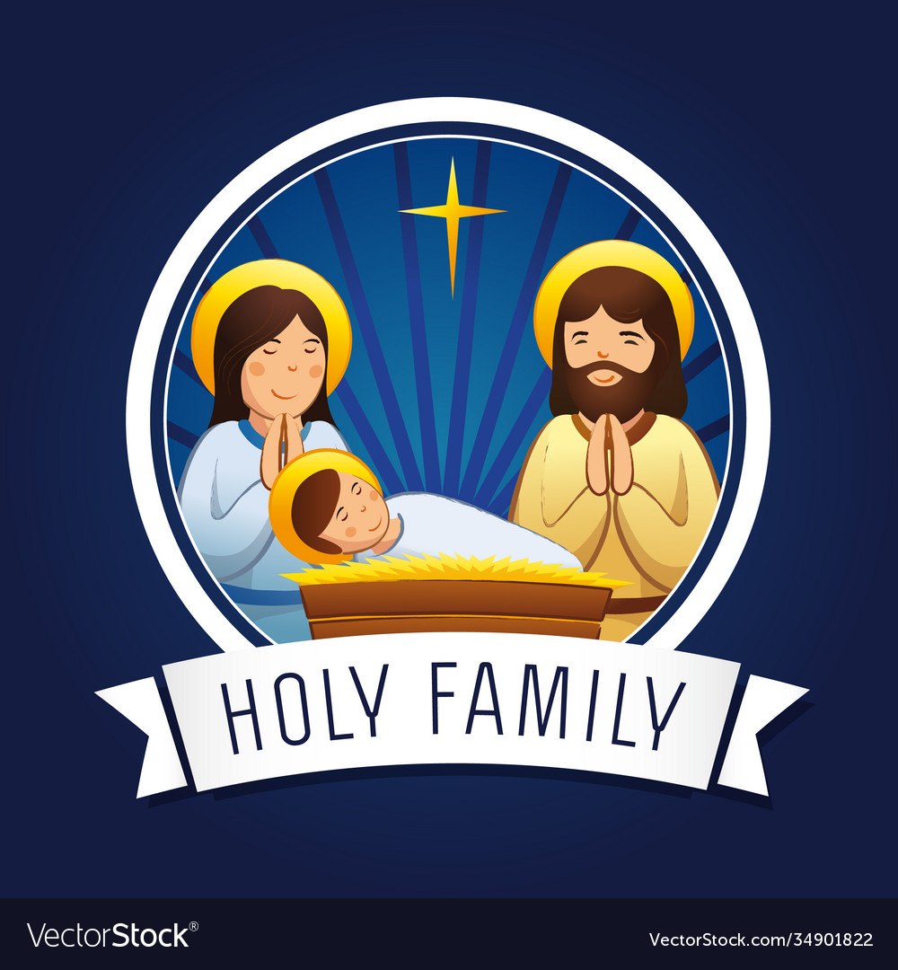 Holy family Royalty Free Vector Image - VectorStock