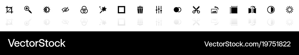 Image editing - flat icons Royalty Free Vector Image