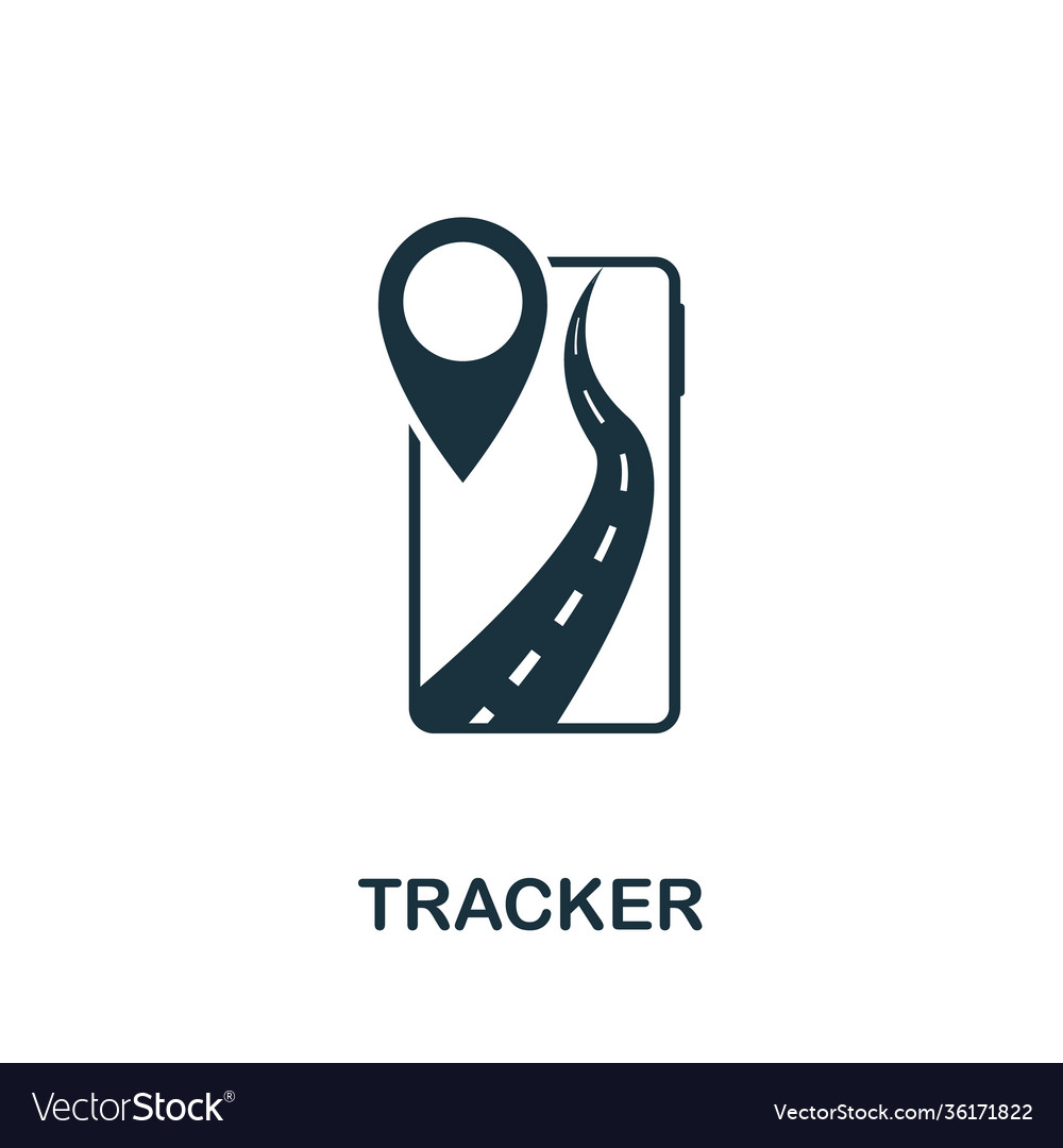 Tracker icon simple element from technology Vector Image