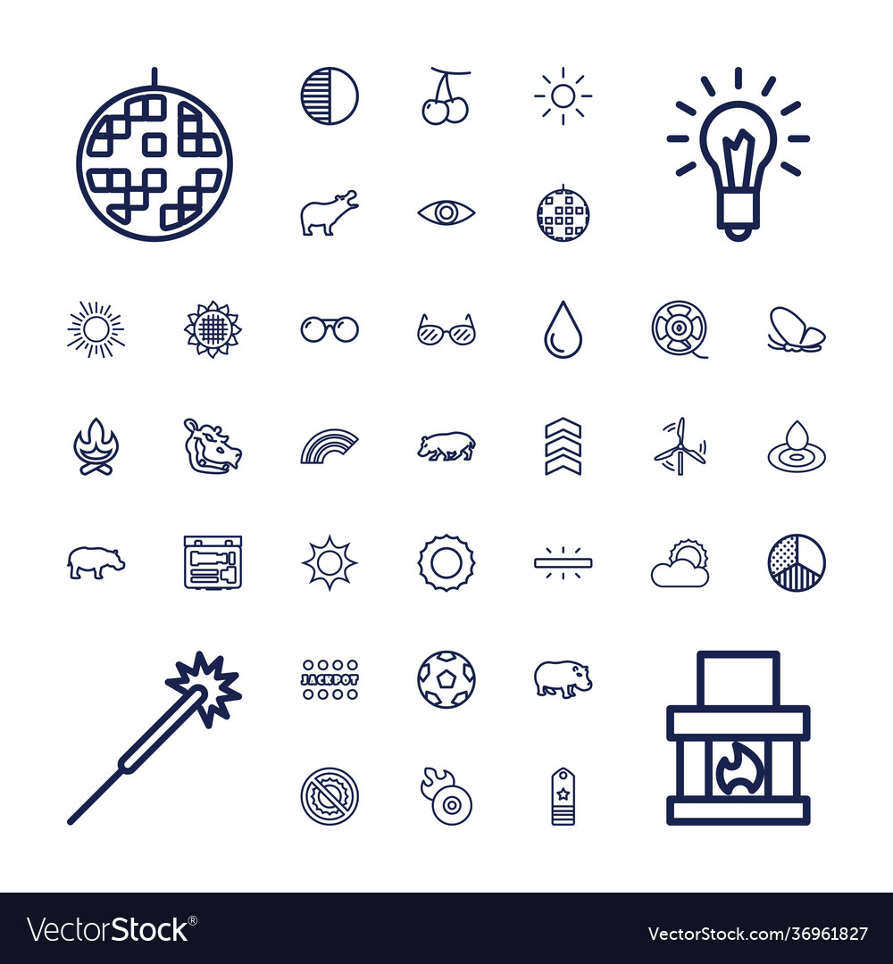 37 bright icons Royalty Free Vector Image VectorStock