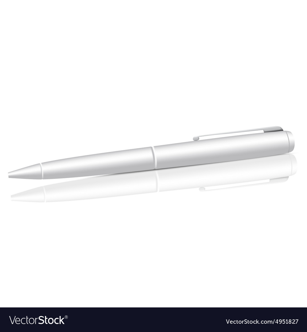 Blank ball pen isolated on white background