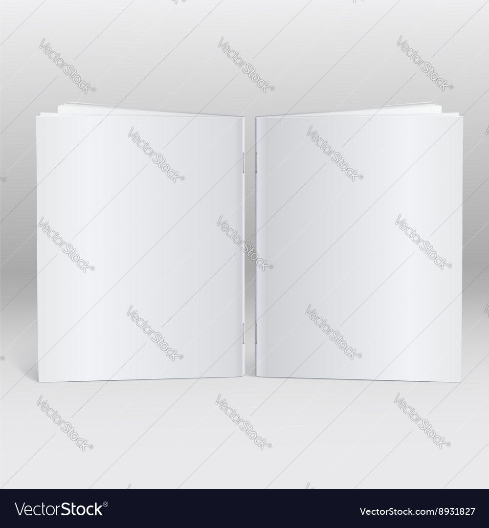 Blank brochure template mock-up Royalty Free Vector Image