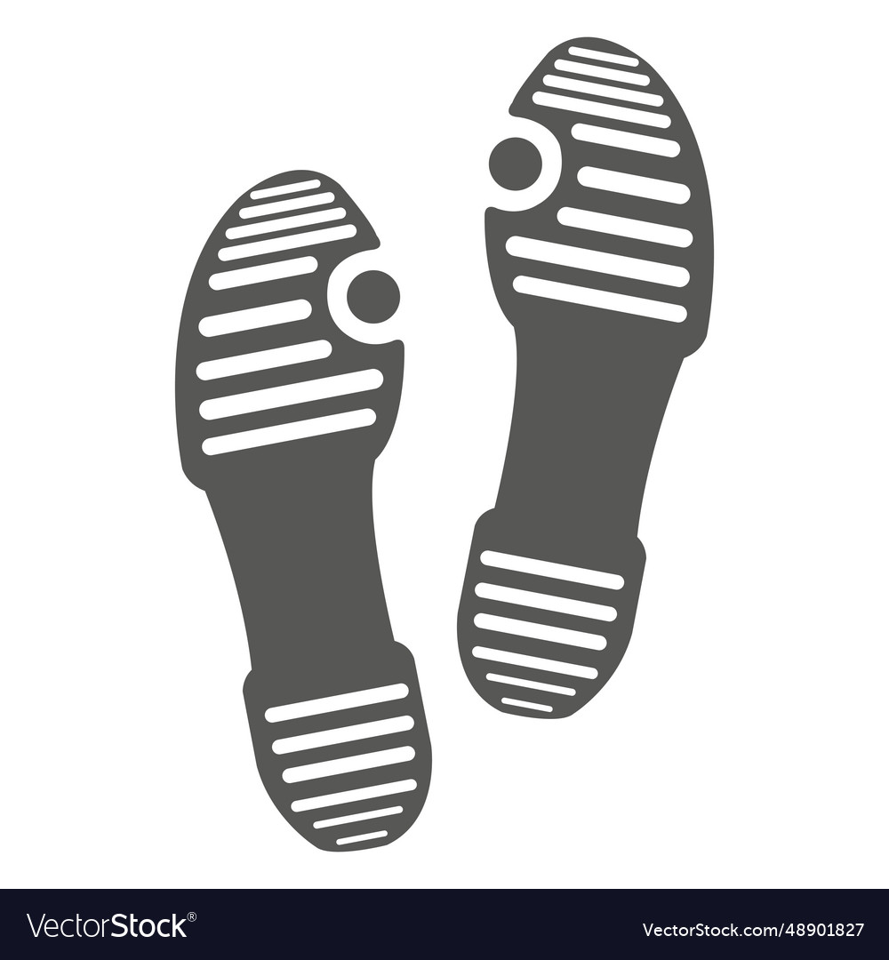 Ladies Sandal Footprint Icon Royalty Free Vector Image