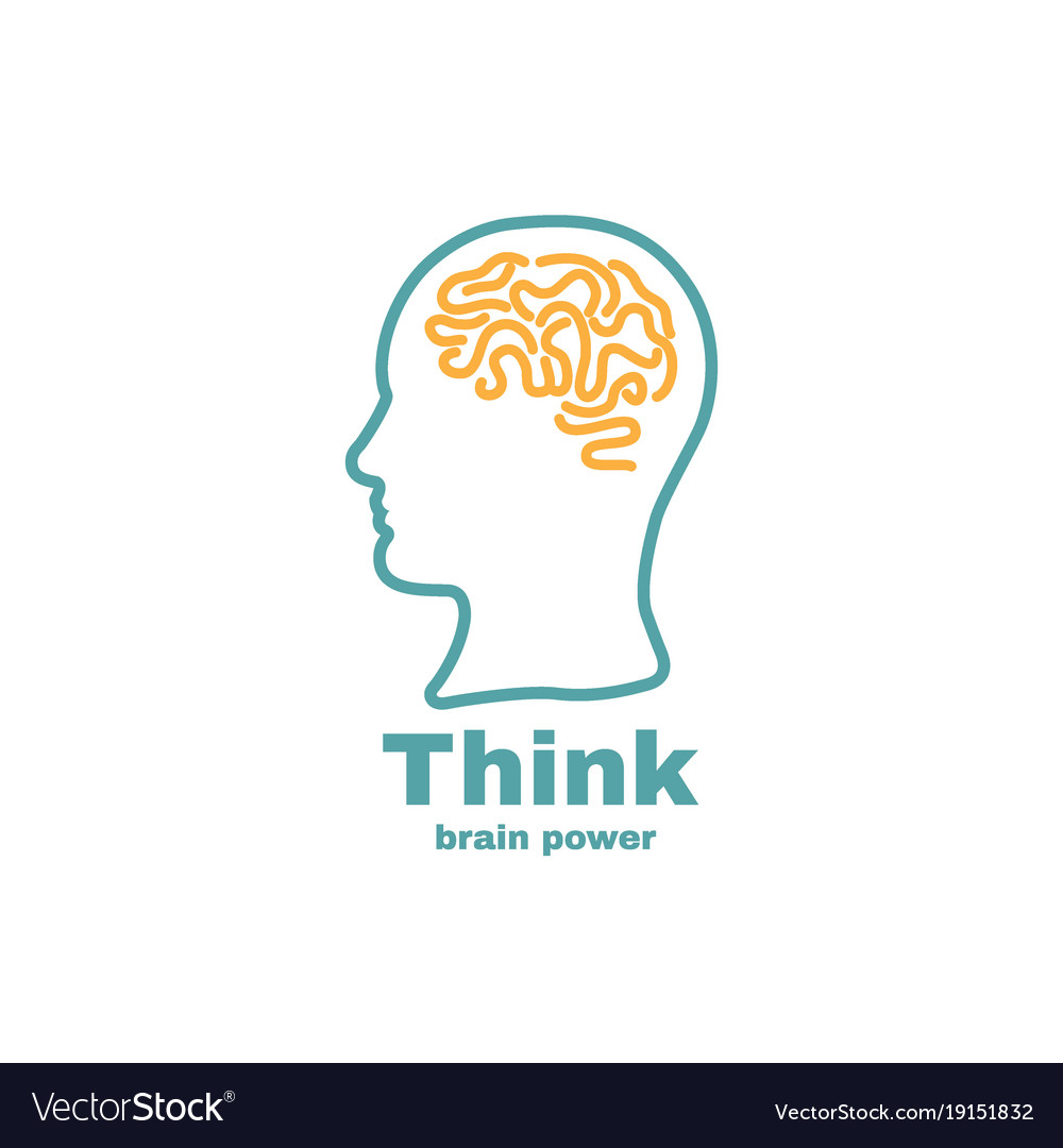 Memory human brain logo Royalty Free Vector Image