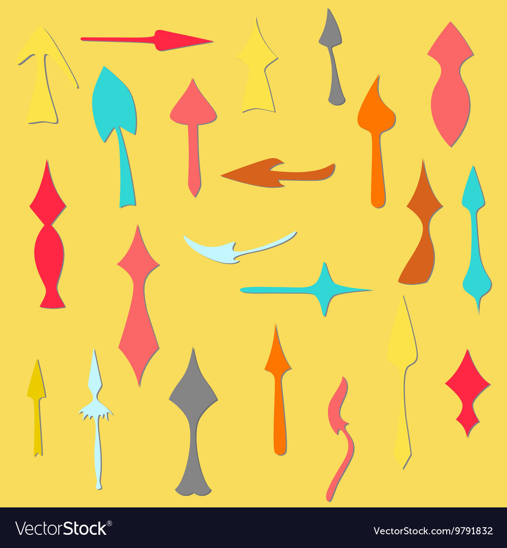 Colored arrows set Royalty Free Vector Image - VectorStock