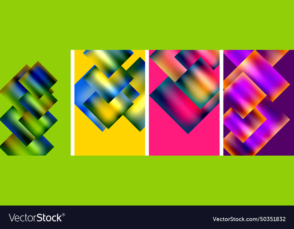 Colorful metal square abstract poster backgrounds Vector Image