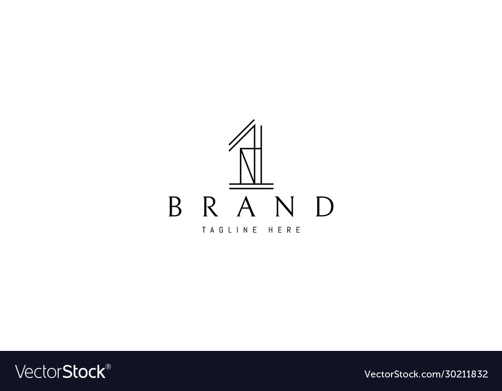 Line Logo On Which Abstract Image Royalty Free Vector Image