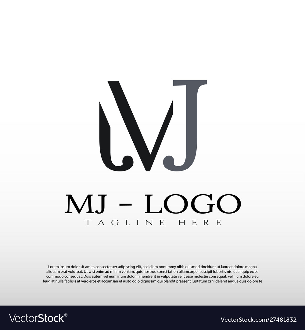 M and j logo design Royalty Free Vector Image VectorStock