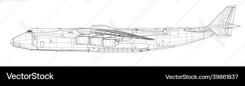 Antonov An 225 Mriya Royalty Free Vector Image