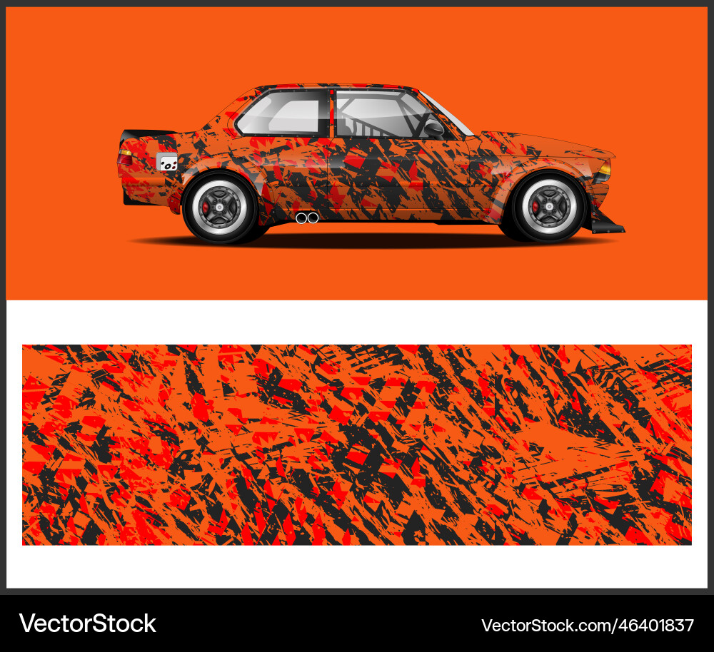 Car wrap decal designs vehicle vinyl wrap Vector Image