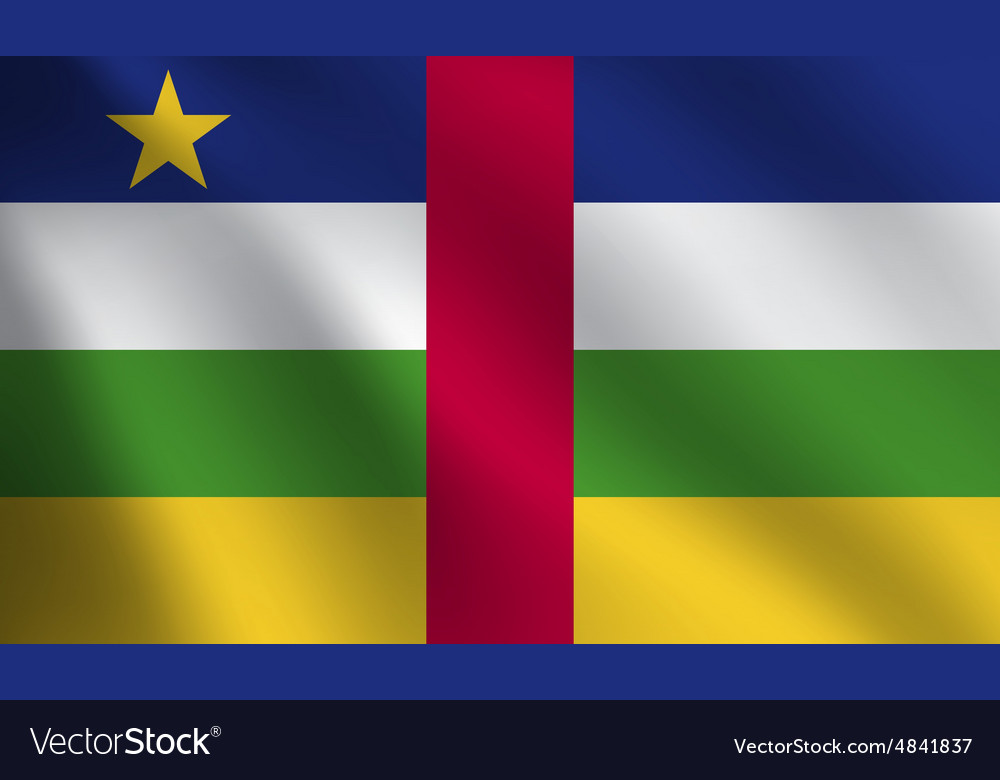 Central African Republic Flag Royalty Free Vector Image