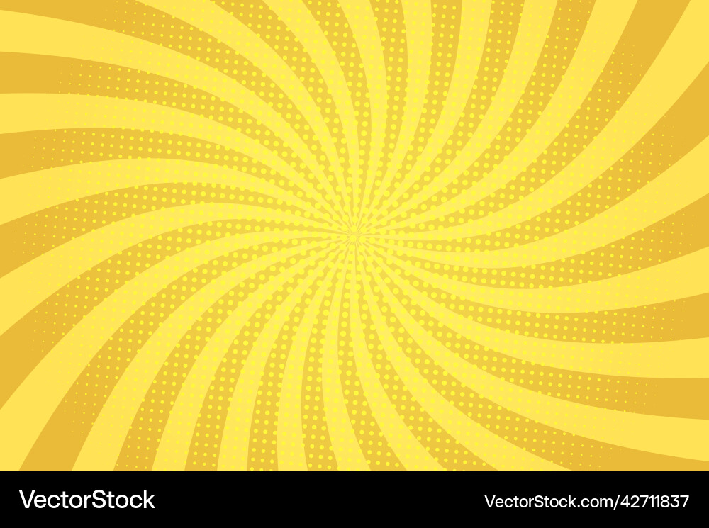 Comic abstract yellow light template Royalty Free Vector