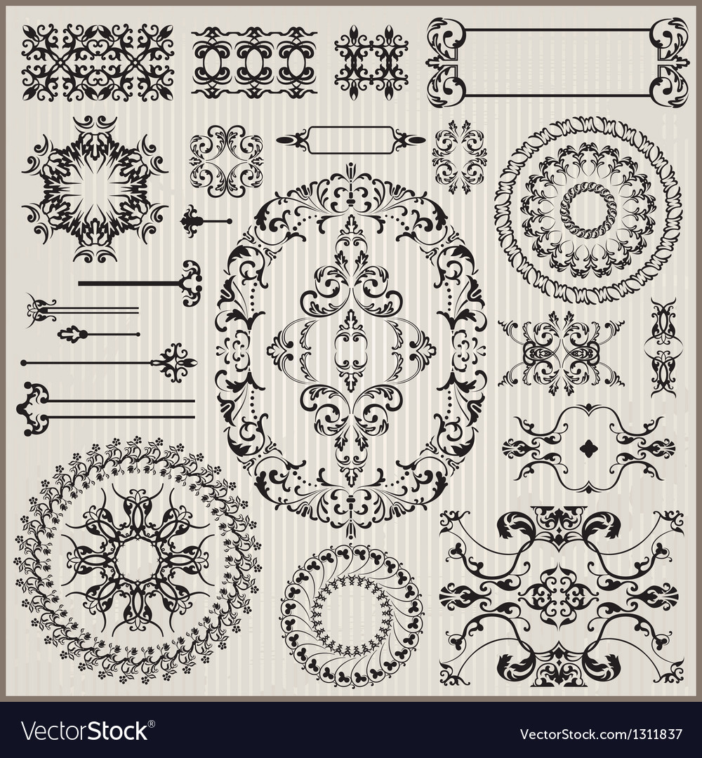 Ornamental pattern with border Royalty Free Vector Image