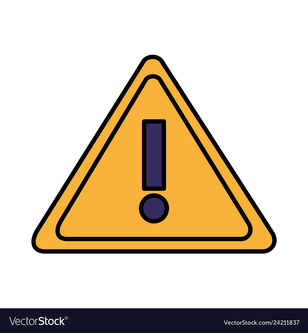 Warning caution signal Royalty Free Vector Image
