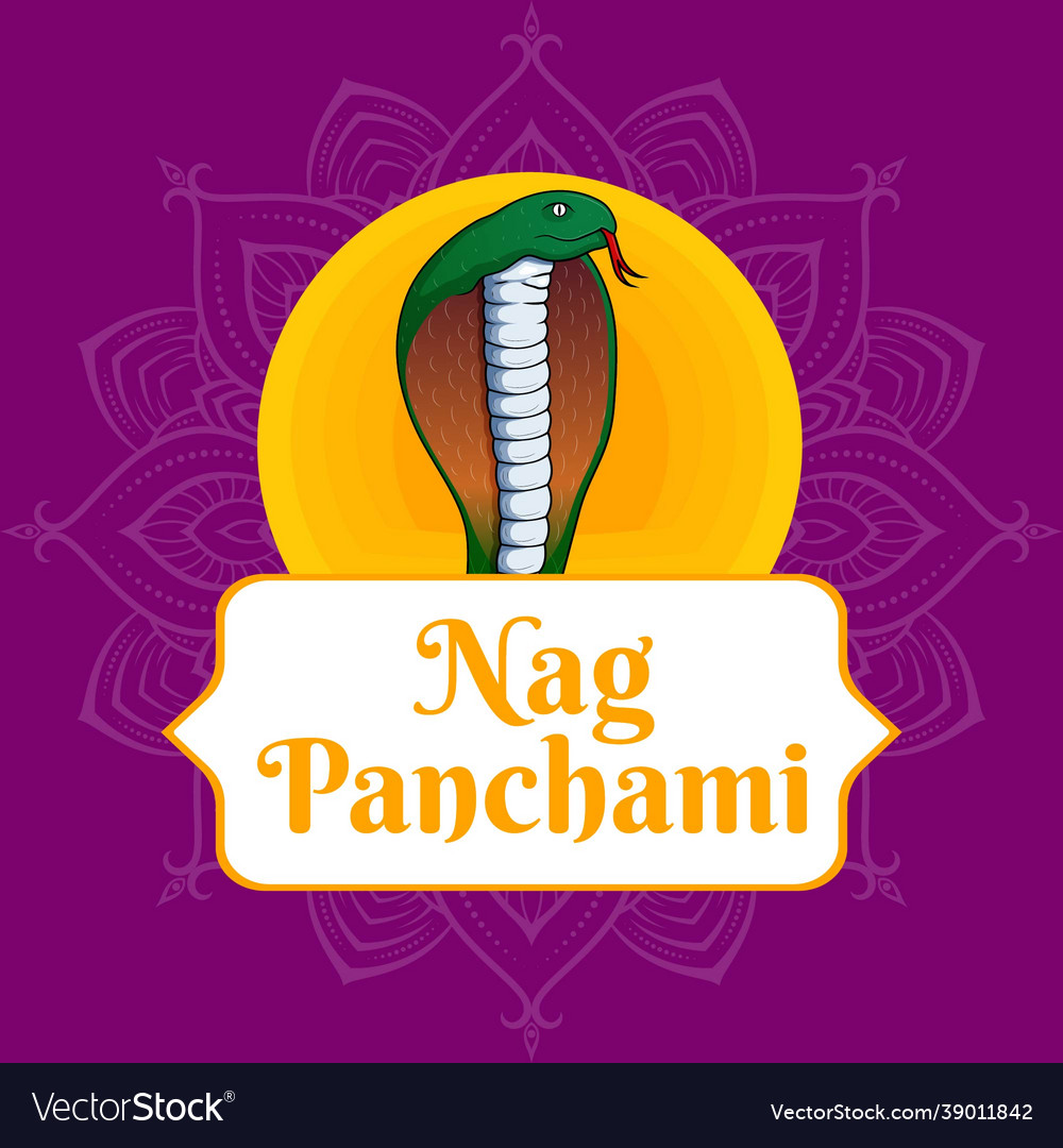 Banner design nag panchami Royalty Free Vector Image