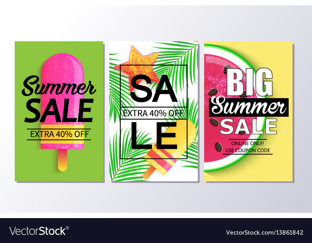 Big summer sale background for banner wallpaper Vector Image