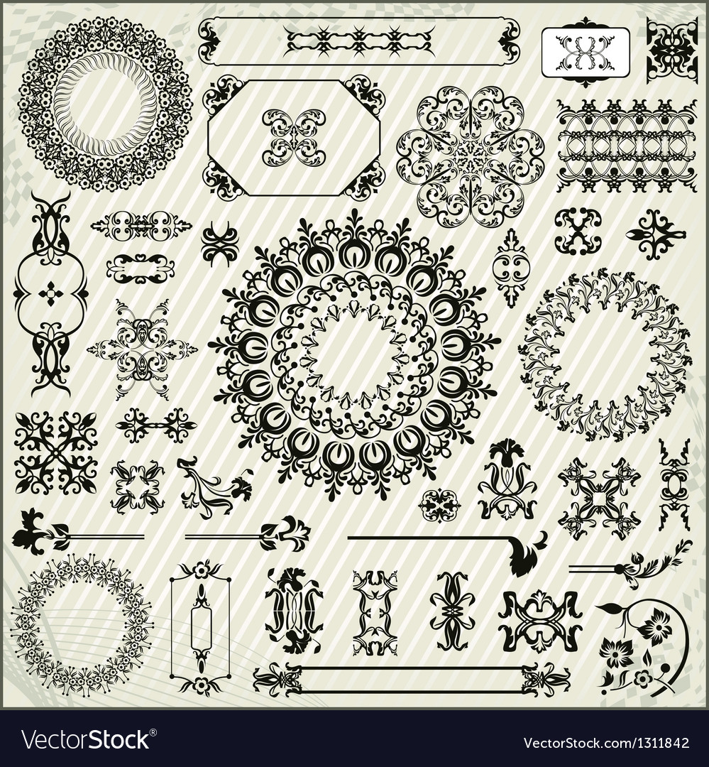 Ornamental Pattern With Linear Background Vector Image