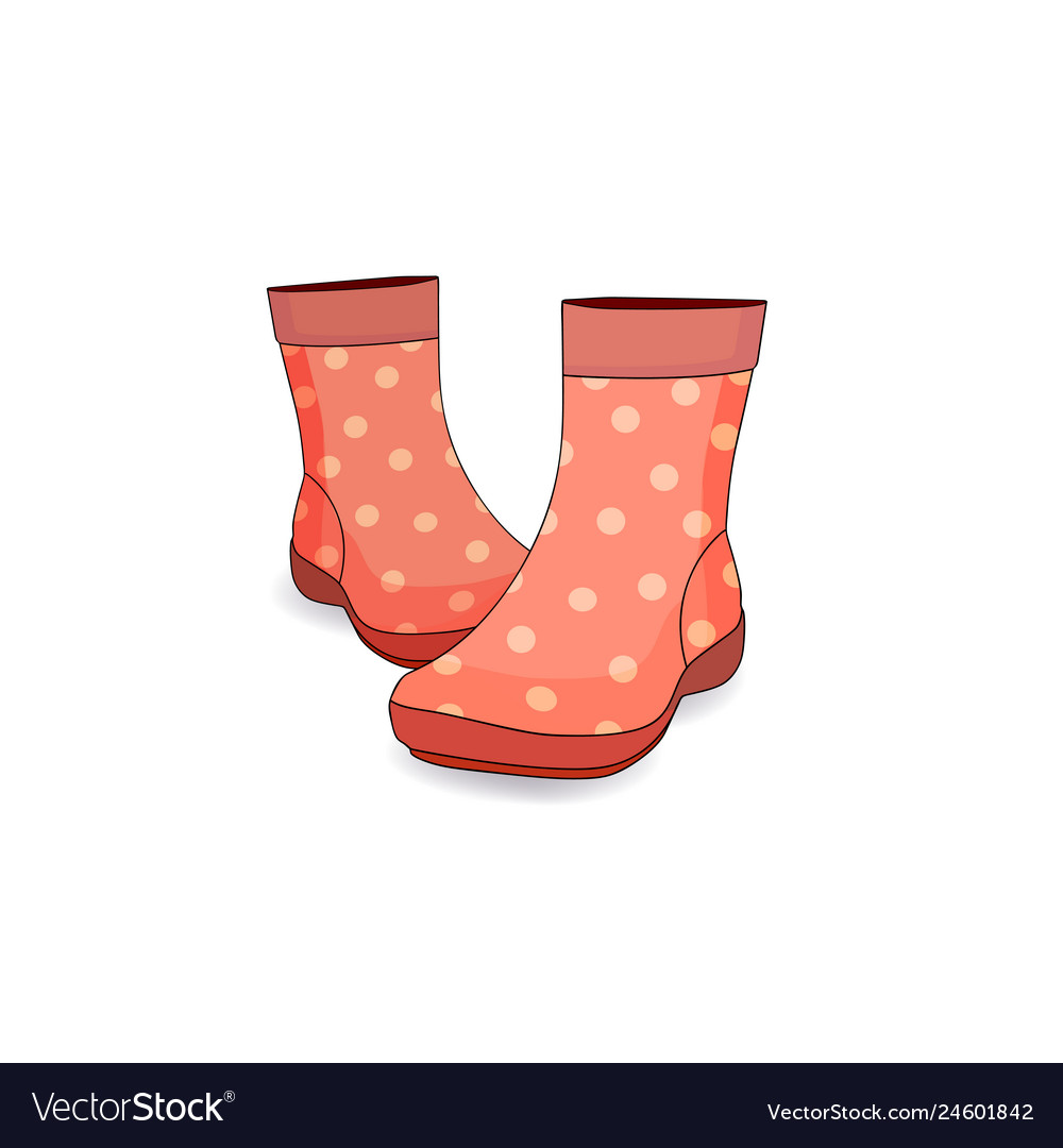 red polka dot rain boots