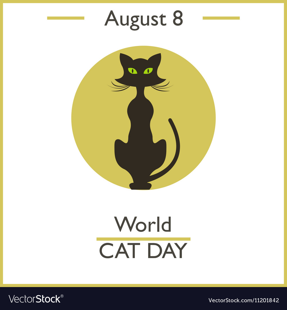 World cat day Royalty Free Vector Image VectorStock