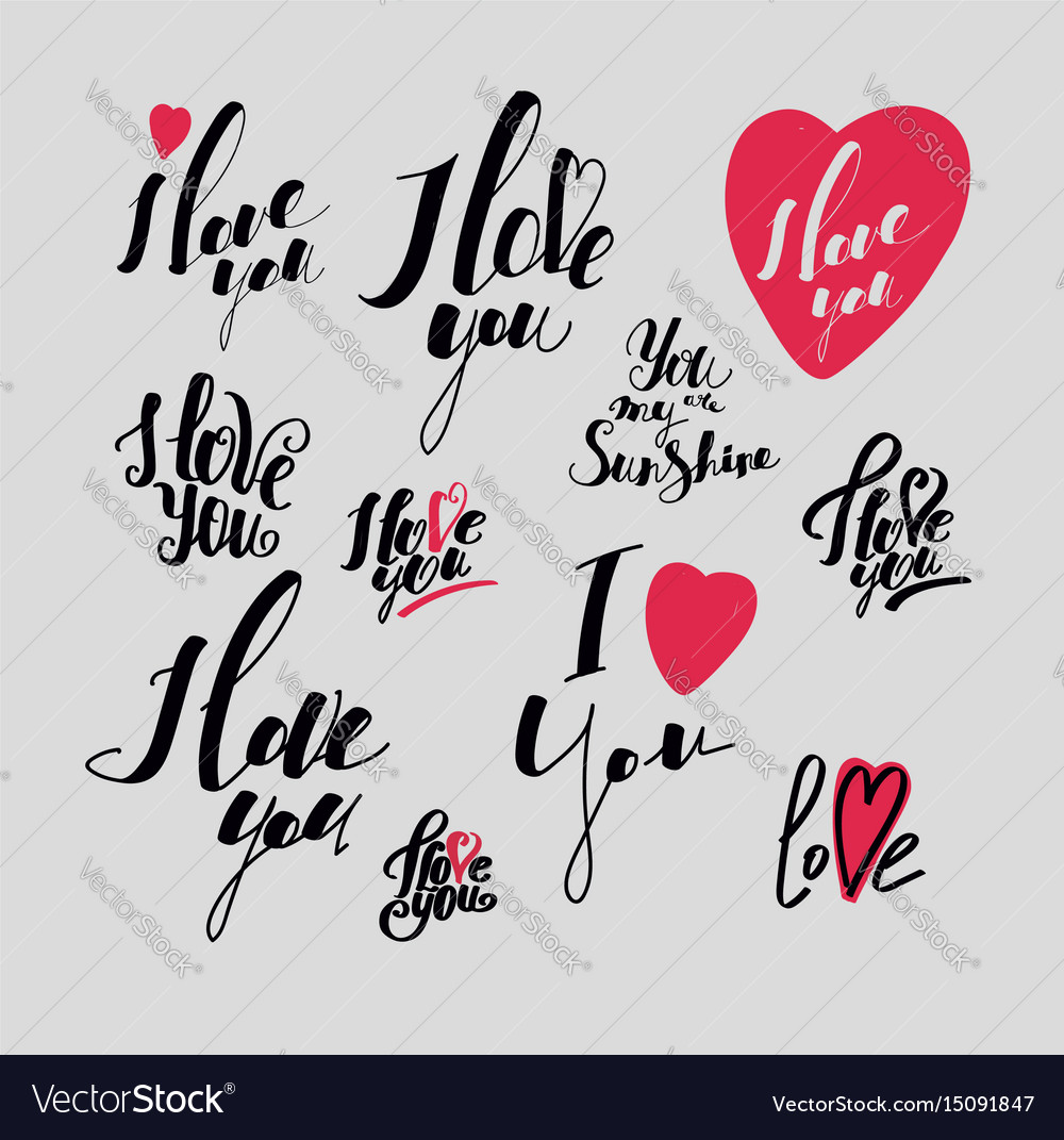 Calligraphic font hand drawing individual Vector Image