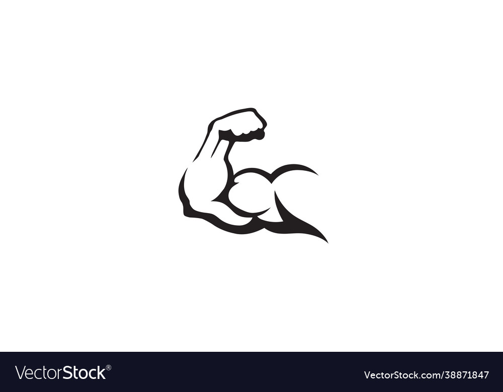 Sign Biceps On The Hand. Biceps Black Icon Isolated On White Background.  Symbol In Flat Design. Logo. Vector Illustration Royalty Free SVG,  Cliparts, Vectors, and Stock Illustration. Image 117306753.