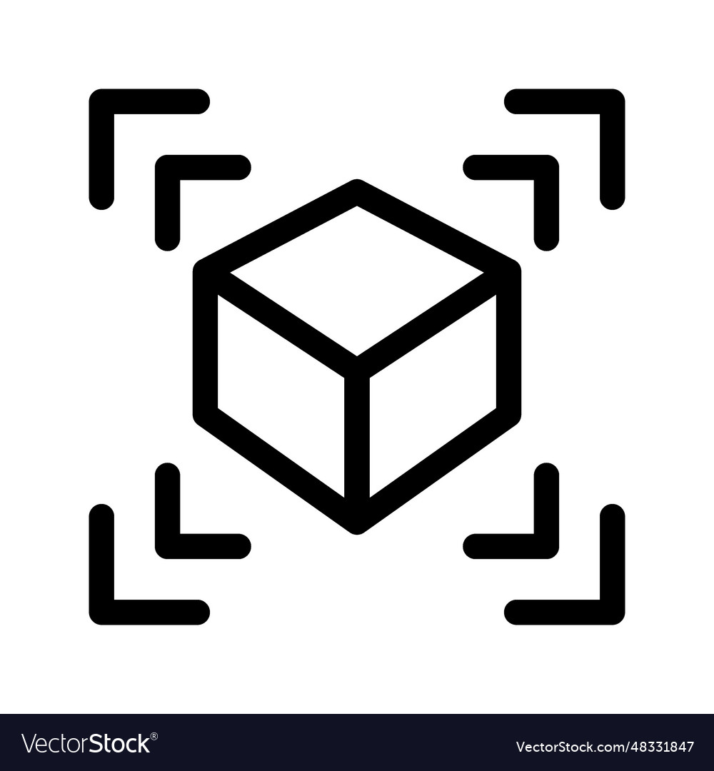 Cube augmented reality icon Royalty Free Vector Image