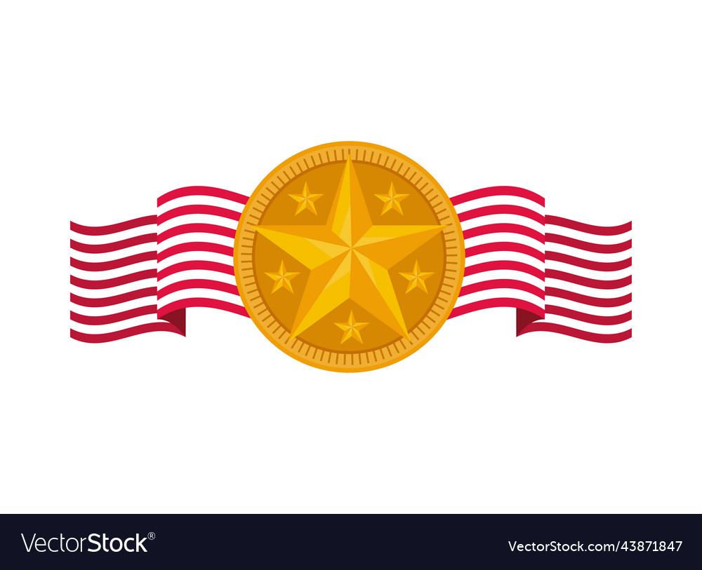 Medal for merit military Royalty Free Vector Image