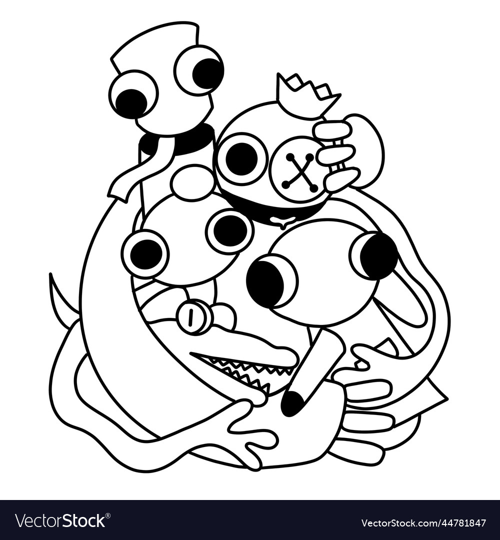 rainbow friends Coloring Pages for Kids - Download rainbow friends