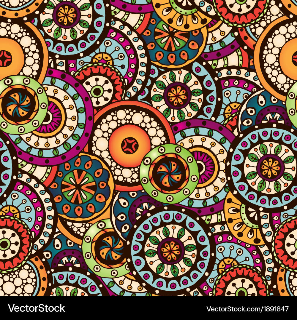 Seamless flower retro background pattern Vector Image