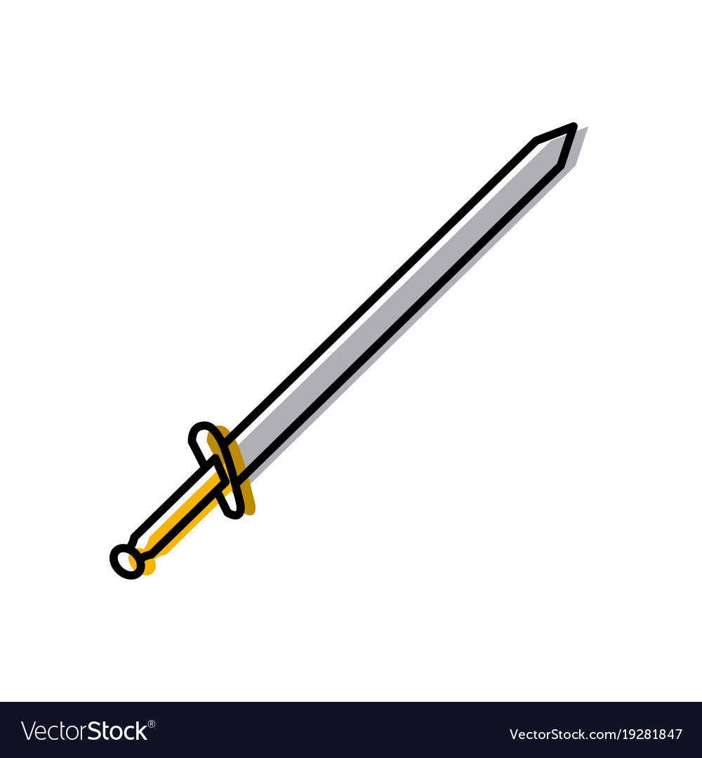 Sword Medieval Weapon Royalty Free Vector Image