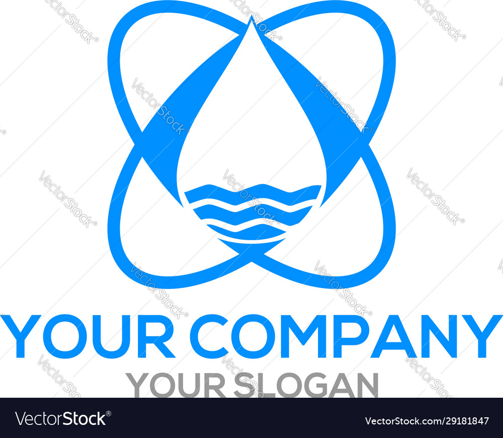 Water sanitary logo design Royalty Free Vector Image