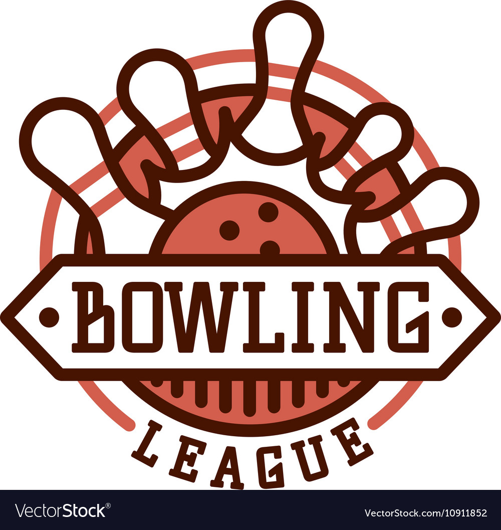 Bowling logo emblems Royalty Free Vector Image