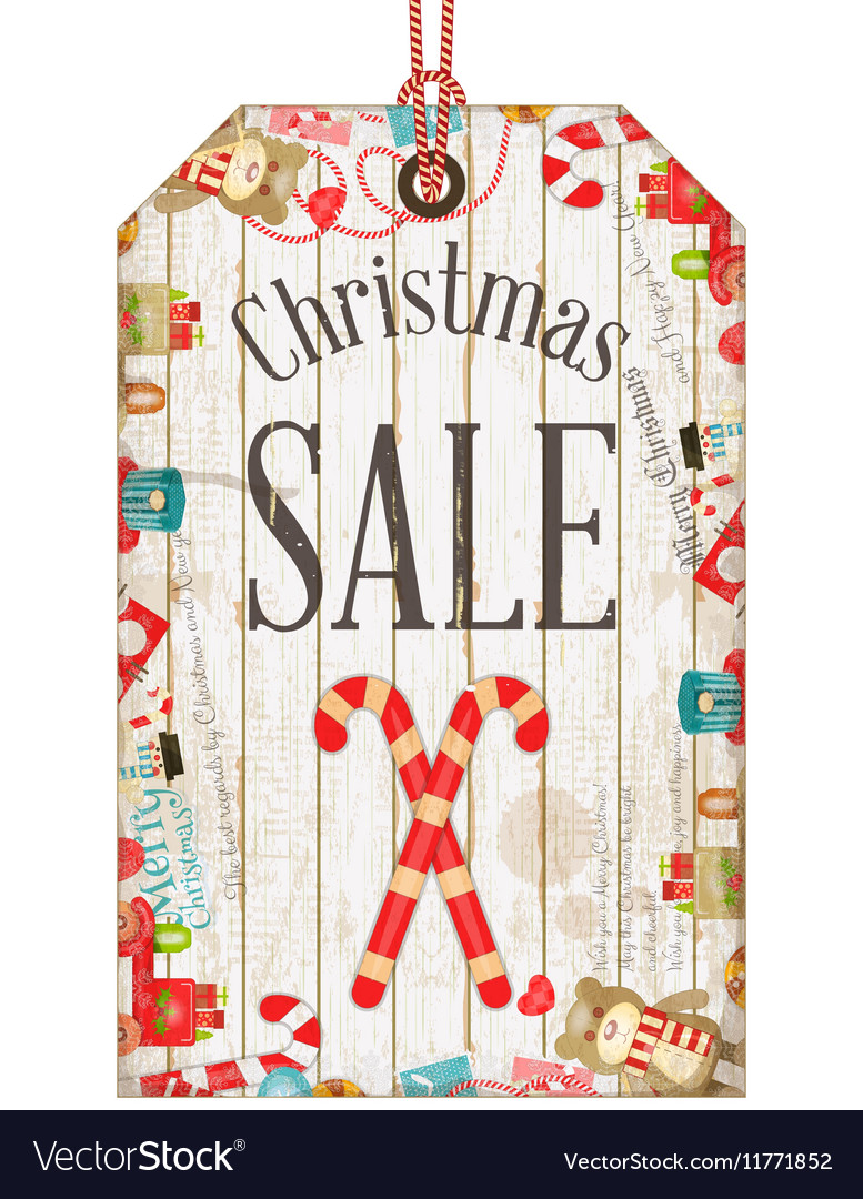 Christmas Sale Tag Royalty Free Vector Image - VectorStock