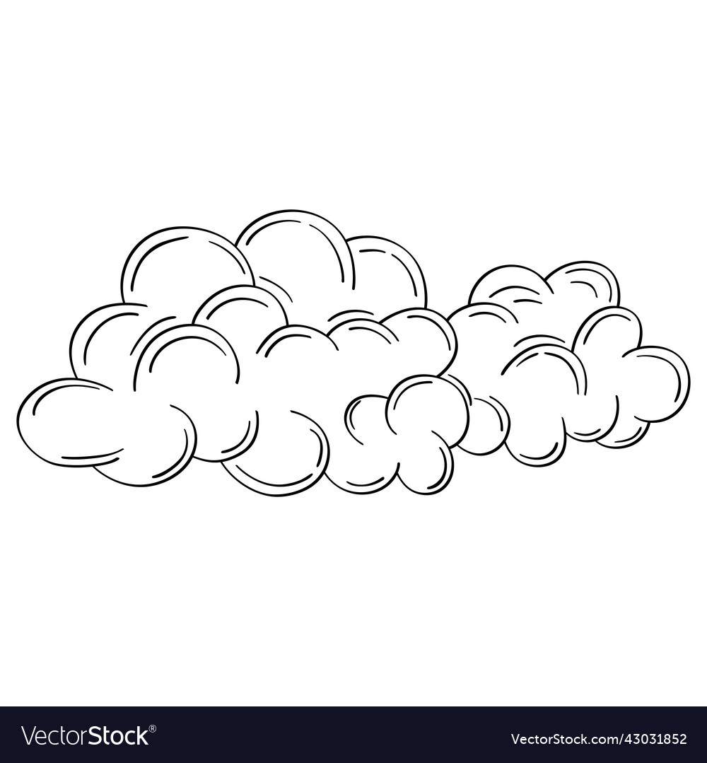 Hand drawn cloud icon Royalty Free Vector Image