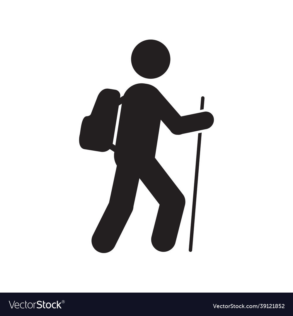 Hiking icon Royalty Free Vector Image - VectorStock