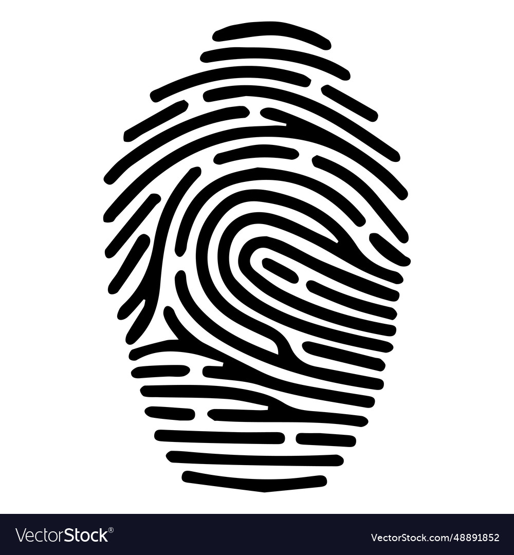 Human fingerprint silhouette Royalty Free Vector Image