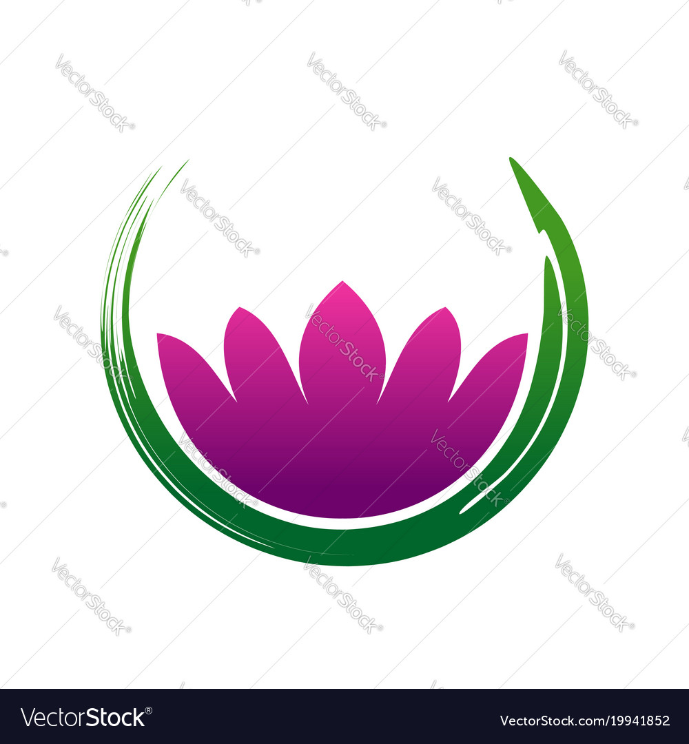 Lotus zen abstract symbol