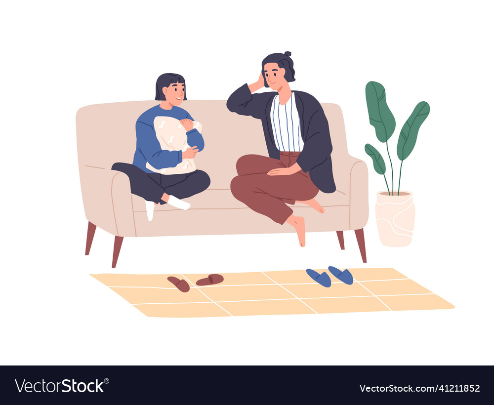 mother-and-teen-daughter-talking-mom-and-happy-vector-image