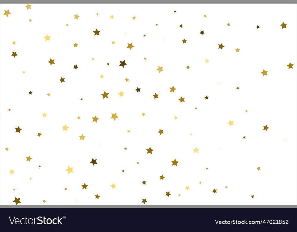 Random falling gold stars on white background Vector Image