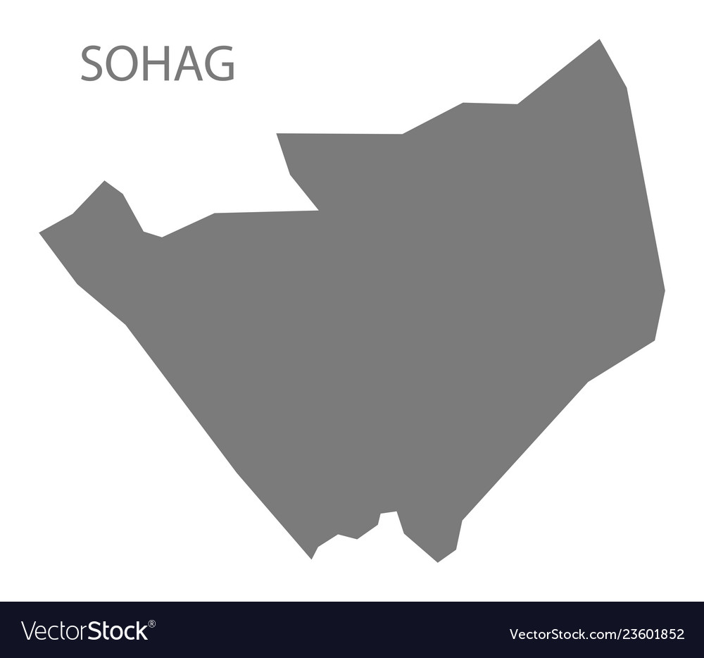 Sohag egypt map grey Royalty Free Vector Image