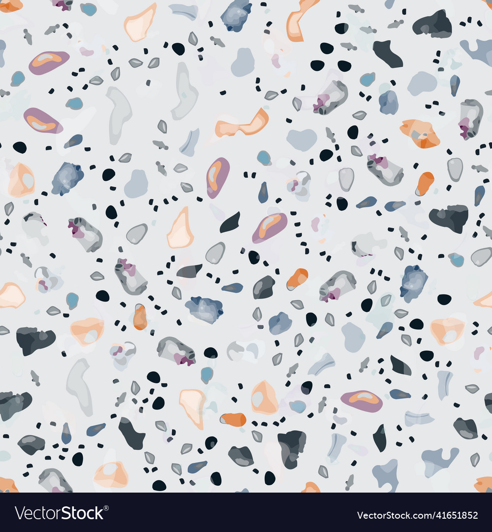 Terrazzo texture flooring seamless pattern Vector Image