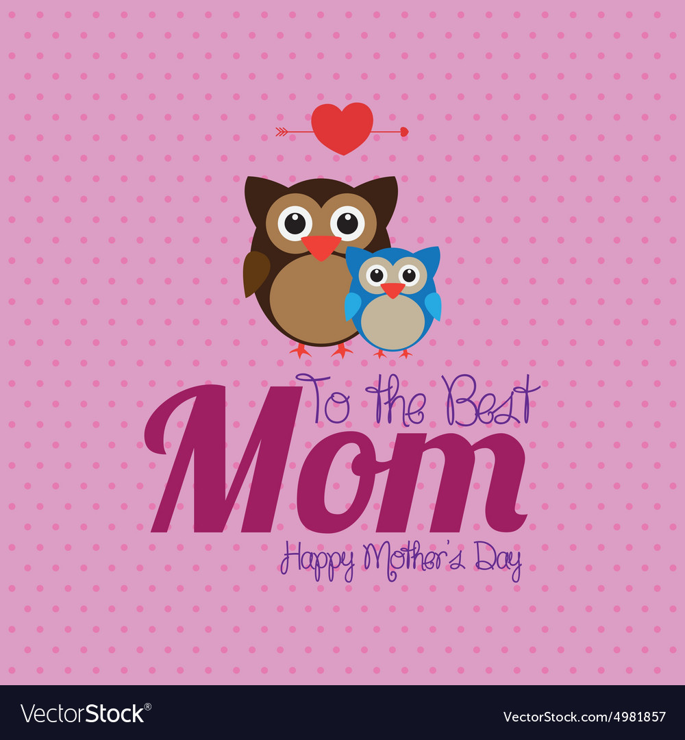 Colored background with text for mothers day Vector Image