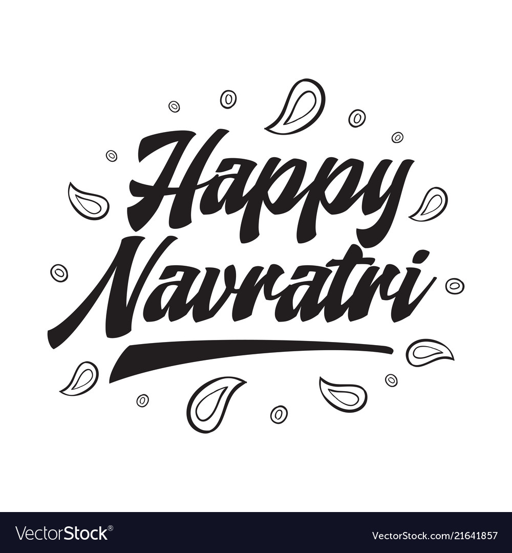 Happy navratri festival of india Royalty Free Vector Image